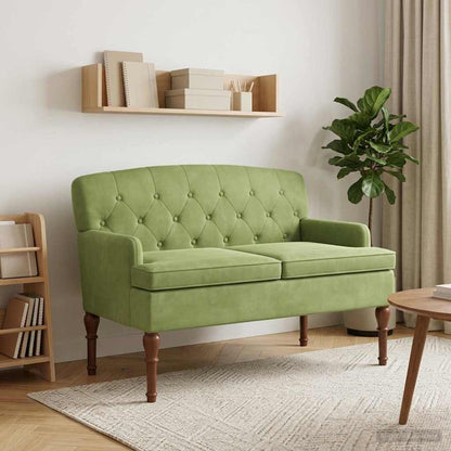 Pohovka S Knoflíkovým Prošíváním Světlá Zelená 111 X 65 X 79 Cm