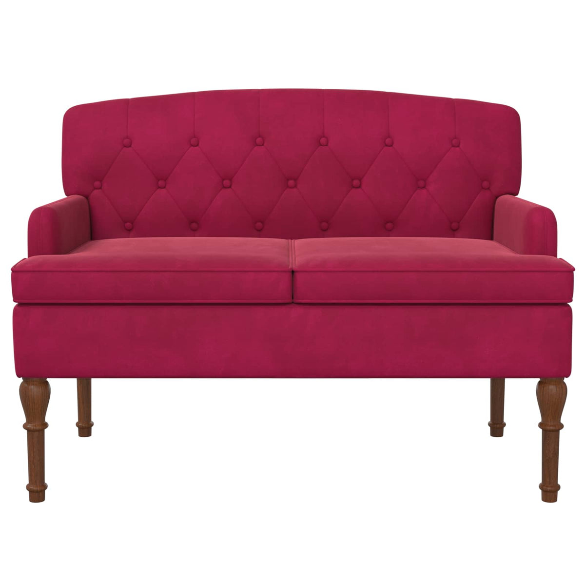 Pohovka S Knoflíkovým Prošíváním Víno Červené 111 X 65 X 79 Cm