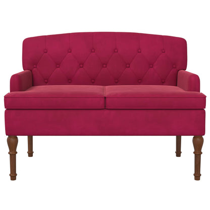 Pohovka S Knoflíkovým Prošíváním Víno Červené 111 X 65 X 79 Cm