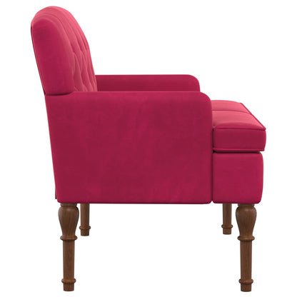 Pohovka S Knoflíkovým Prošíváním Víno Červené 111 X 65 X 79 Cm