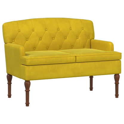 Pohovka S Knoflíkovým Prošíváním Světlá Žlutá 111 X 65 X 79 Cm