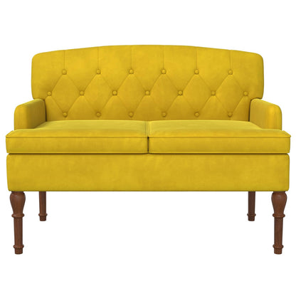 Pohovka S Knoflíkovým Prošíváním Světlá Žlutá 111 X 65 X 79 Cm