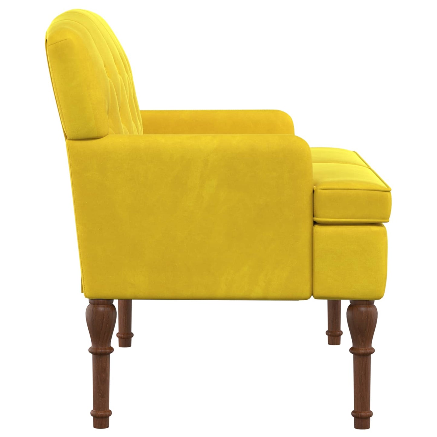 Pohovka S Knoflíkovým Prošíváním Světlá Žlutá 111 X 65 X 79 Cm