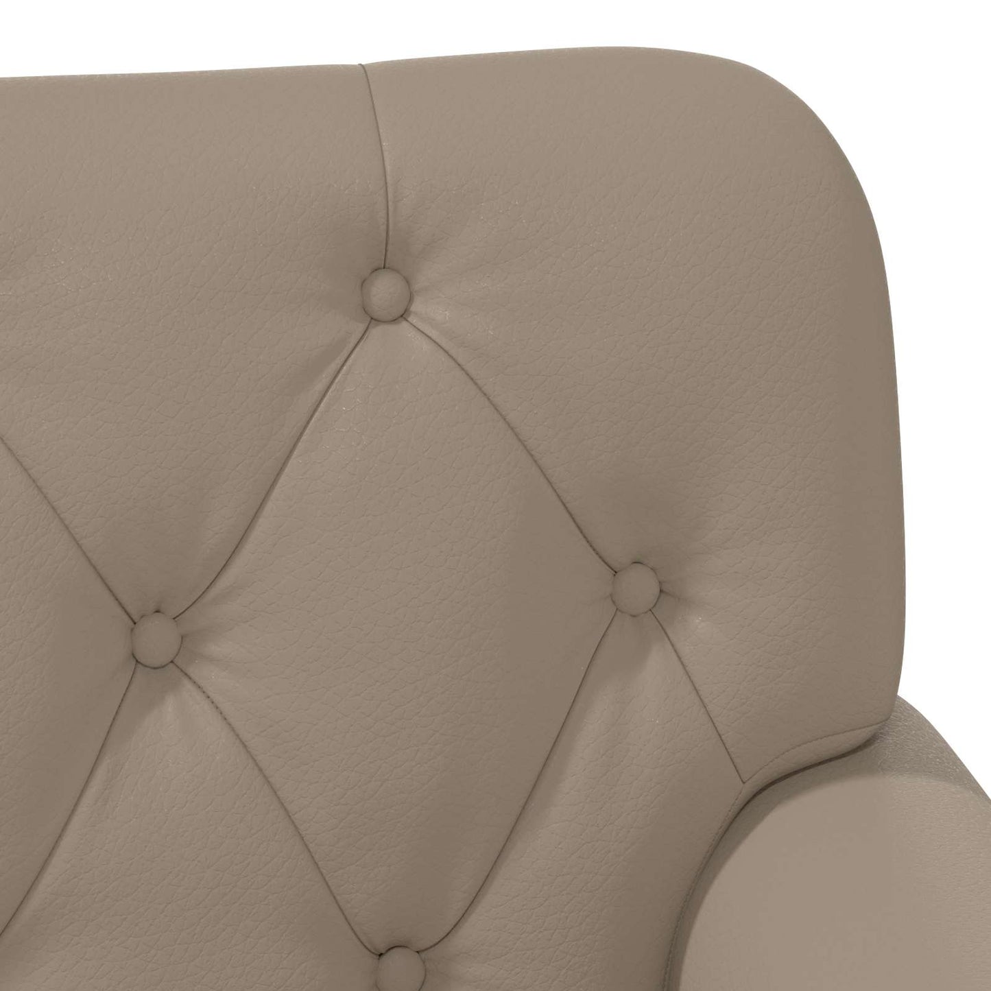 Pohovka S Knoflíkovým Prošíváním Cappuccino 120 X 65 X 77 Cm