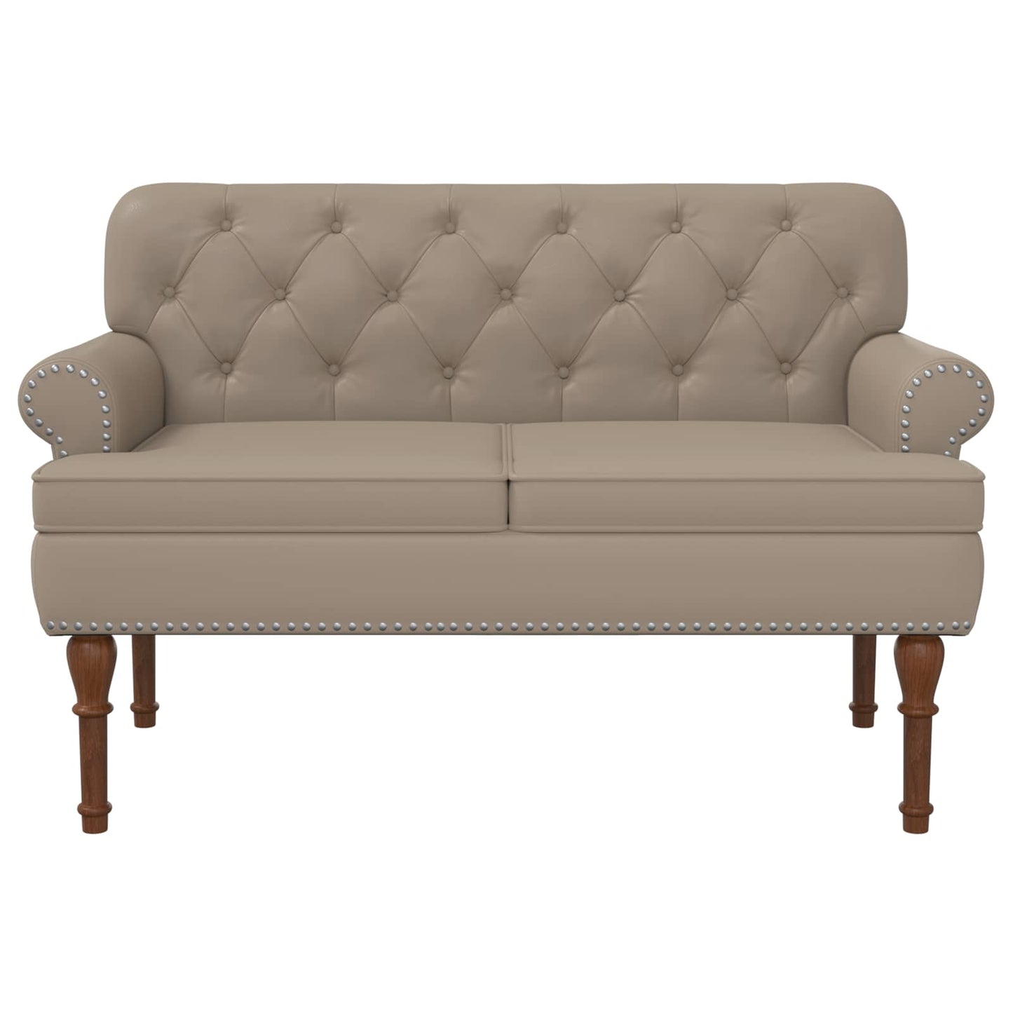 Pohovka S Knoflíkovým Prošíváním Cappuccino 120 X 65 X 77 Cm