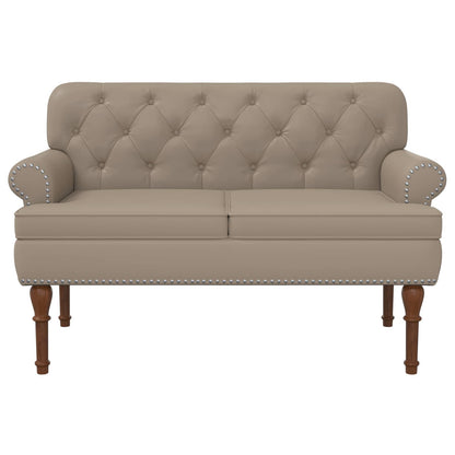 Pohovka S Knoflíkovým Prošíváním Cappuccino 120 X 65 X 77 Cm