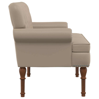 Pohovka S Knoflíkovým Prošíváním Cappuccino 120 X 65 X 77 Cm