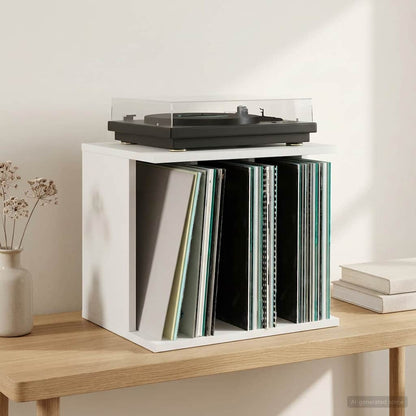 Úložiště Vinylových Desek 42 X 33 X 36 Cm Kompozitní Dřevo