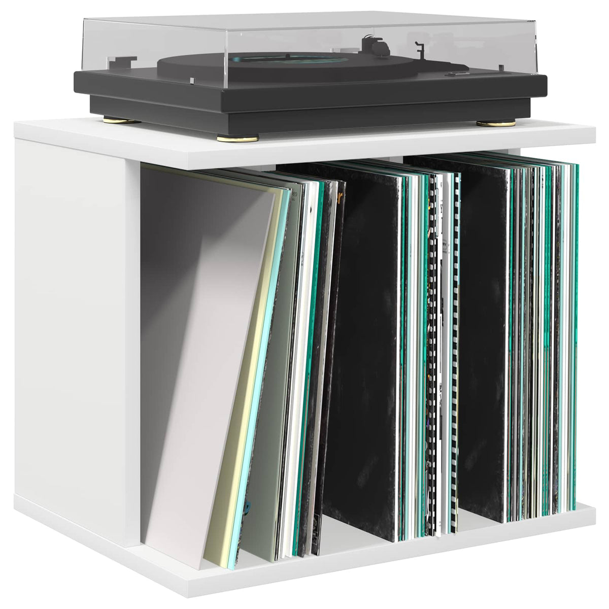 Úložiště Vinylových Desek 42 X 33 X 36 Cm Kompozitní Dřevo