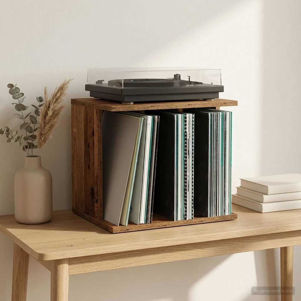 Úložiště Vinylových Desek 42 X 33 X 36 Cm Kompozitní Dřevo