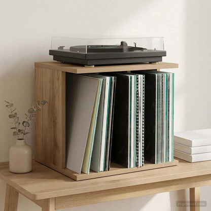 Úložiště Vinylových Desek 42 X 33 X 36 Cm Kompozitní Dřevo