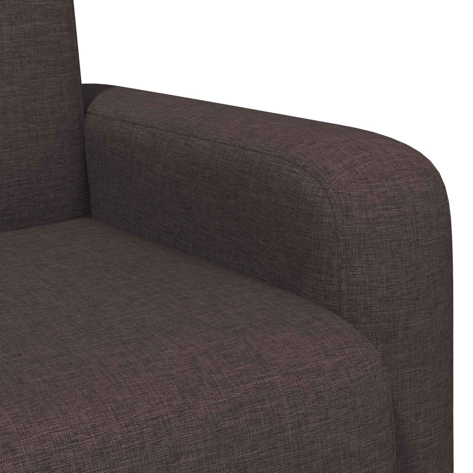 Křeslo Tmavě Hnědá Textil