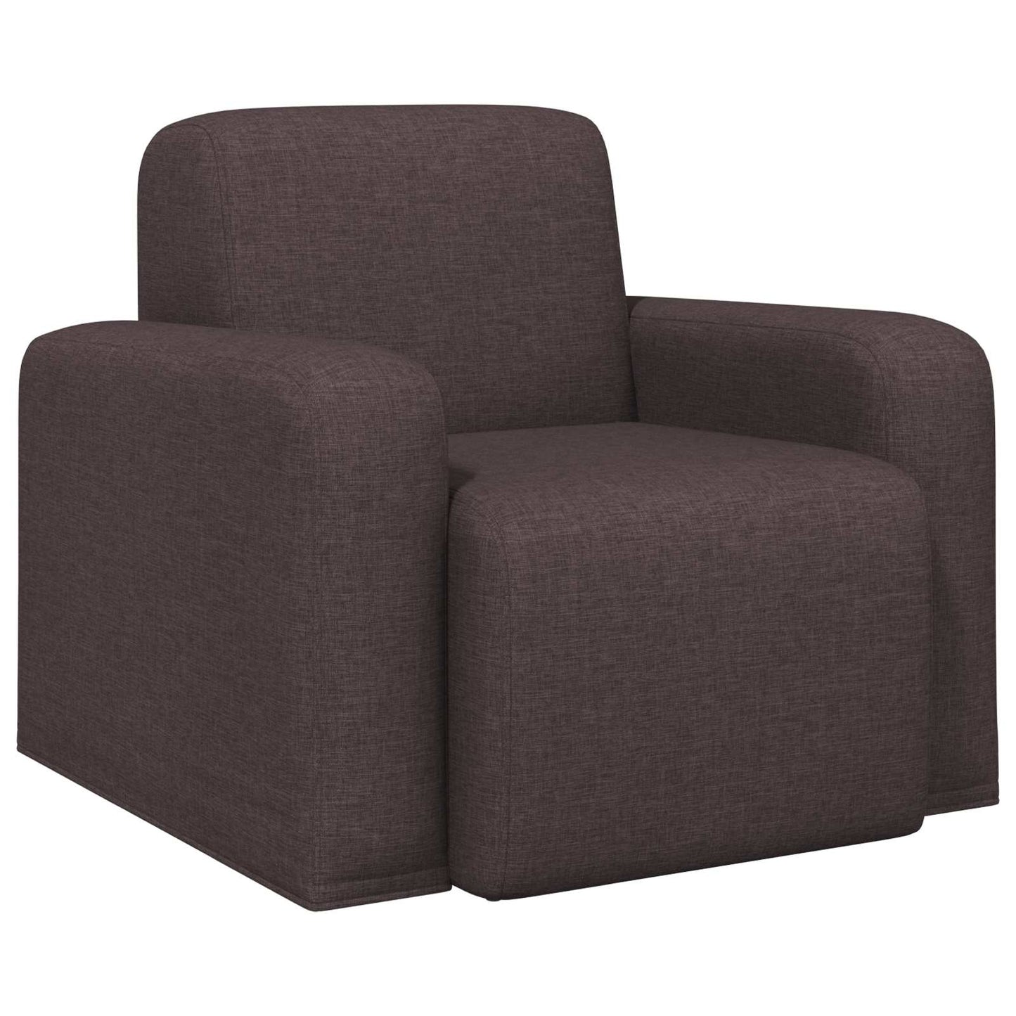Křeslo Tmavě Hnědá Textil