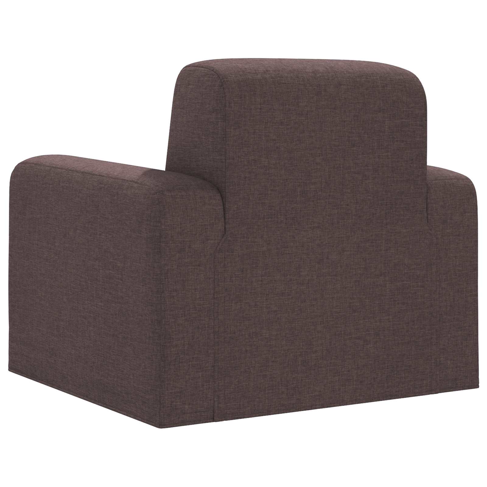 Křeslo Tmavě Hnědá Textil