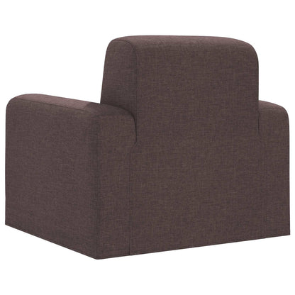 Křeslo Tmavě Hnědá Textil