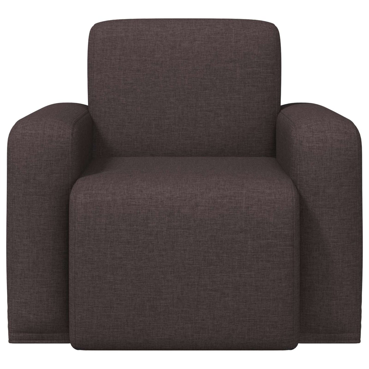 Křeslo Tmavě Hnědá Textil
