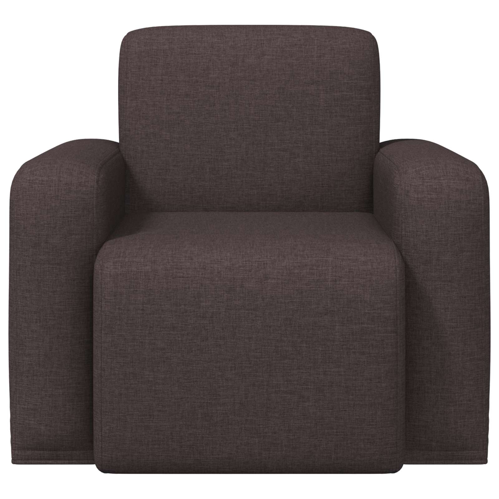 Křeslo Tmavě Hnědá Textil