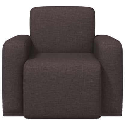 Křeslo Tmavě Hnědá Textil