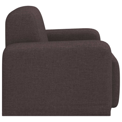 Křeslo Tmavě Hnědá Textil