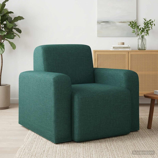 Křeslo Tmavě Zelená Textil