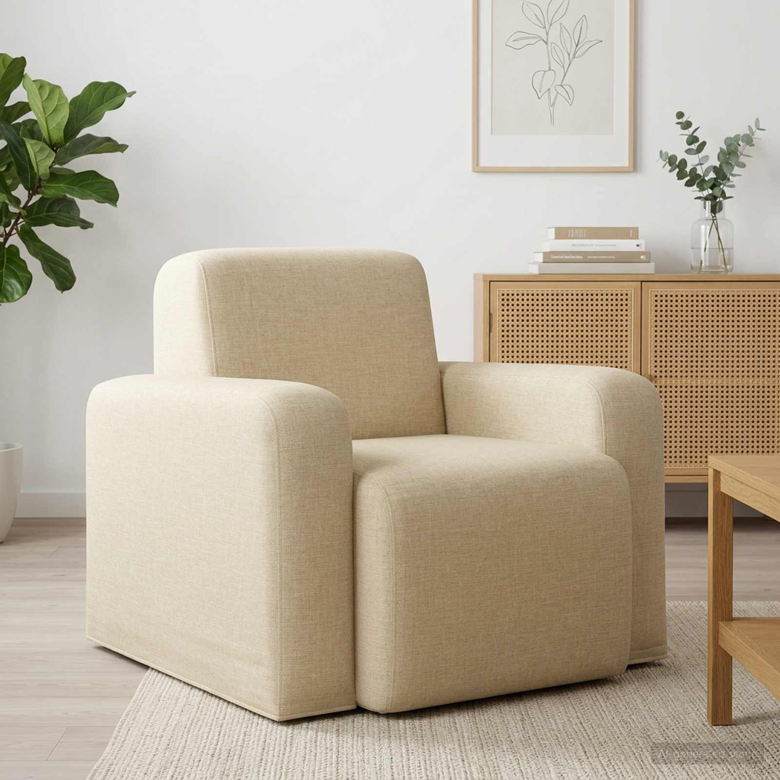 Křeslo Krémová Textil