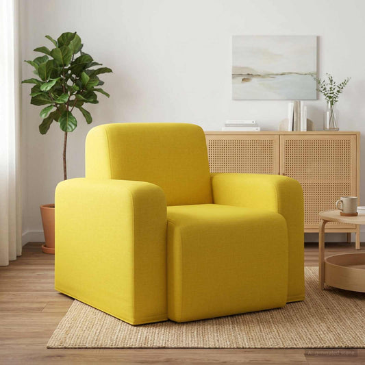 Křeslo Světlá Žlutá Textil