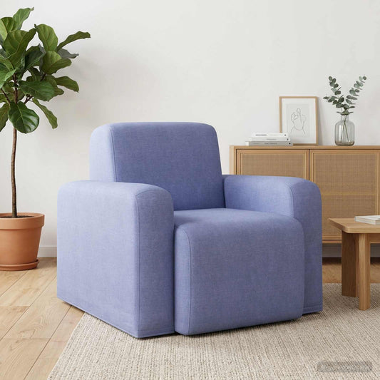 Křeslo Modrá Džínovina Textil