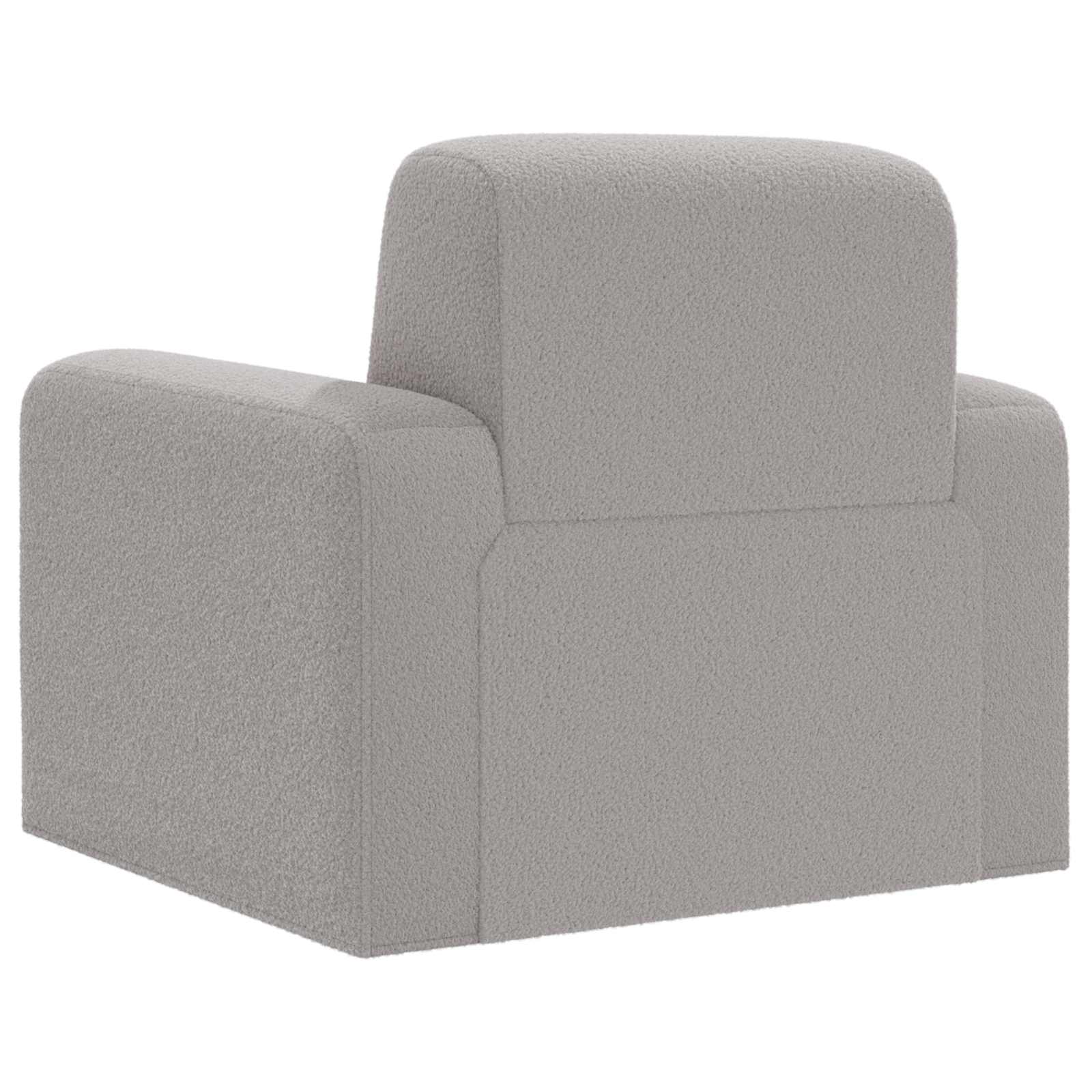 Křeslo Světle Šedá Bouclé