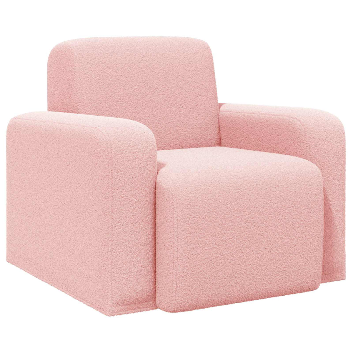 Křeslo Růžová Bouclé