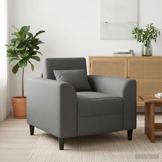 Křeslo Tmavě Šedá Textil