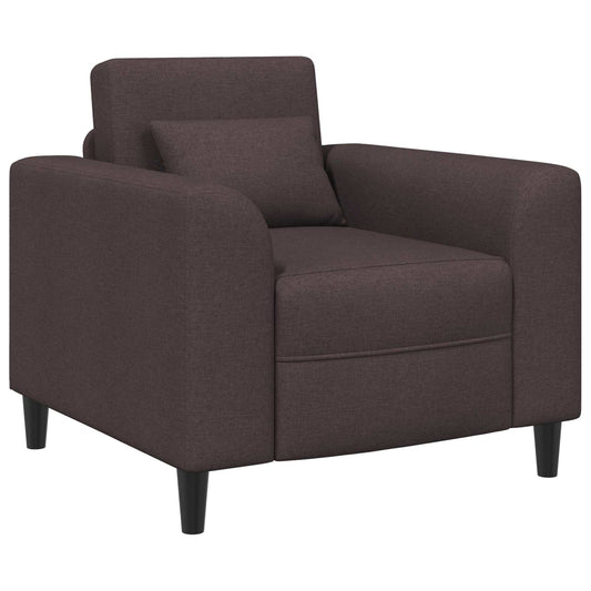 Křeslo Tmavě Hnědá Textil