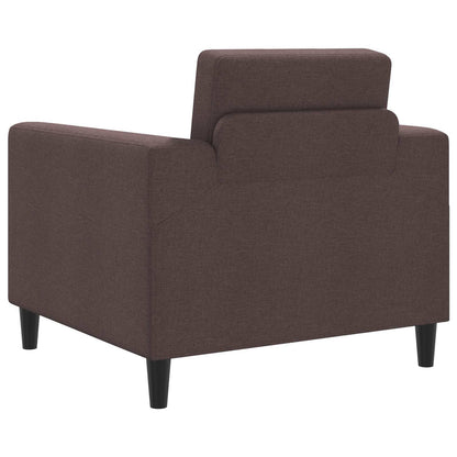 Křeslo Tmavě Hnědá Textil