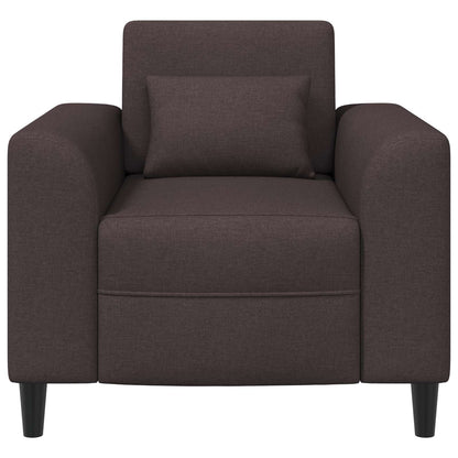 Křeslo Tmavě Hnědá Textil