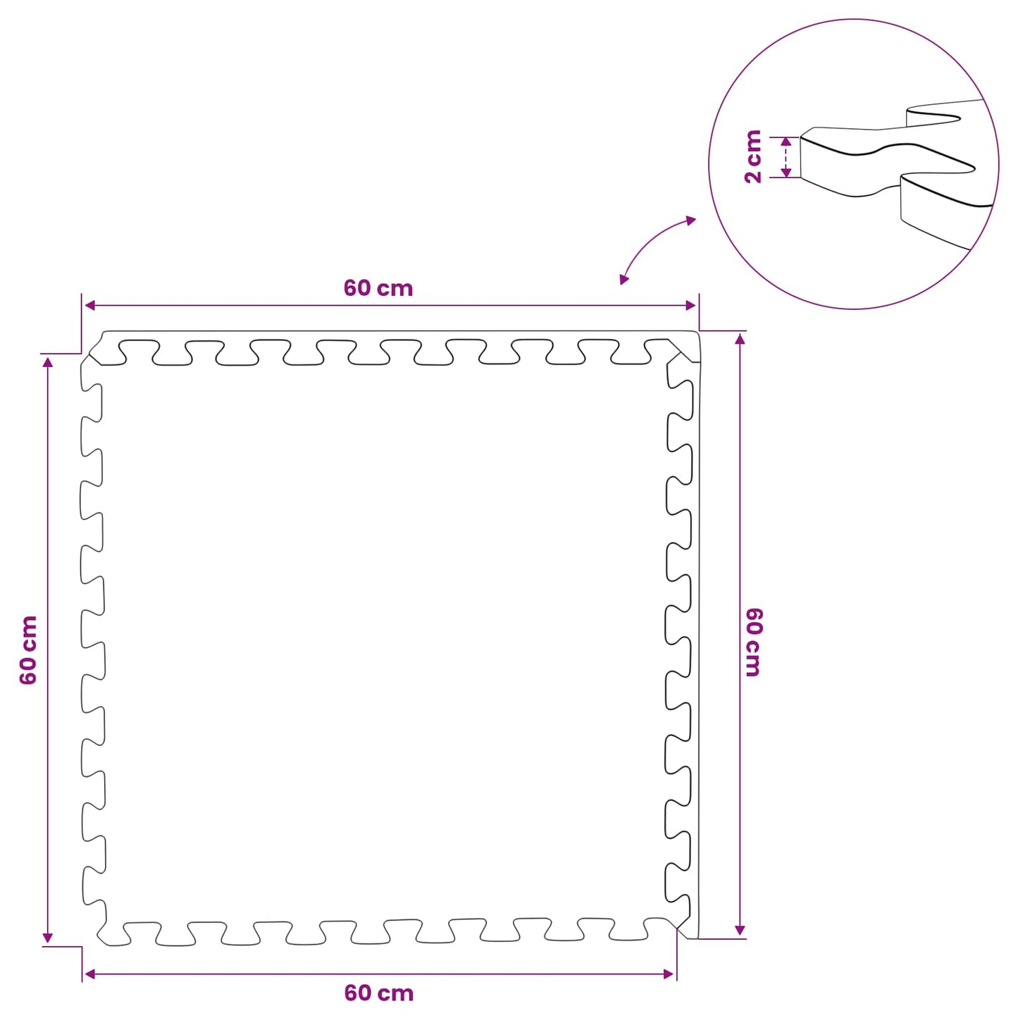 Podložky Na Podlahu 24 Ks Šedá 8,64 M² Eva Pěna