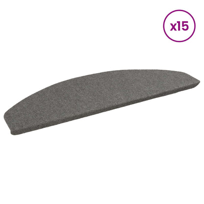 Samolepicí Schodové Rohože 15 Ks 80 X 28 X 3,5 Cm Šedá