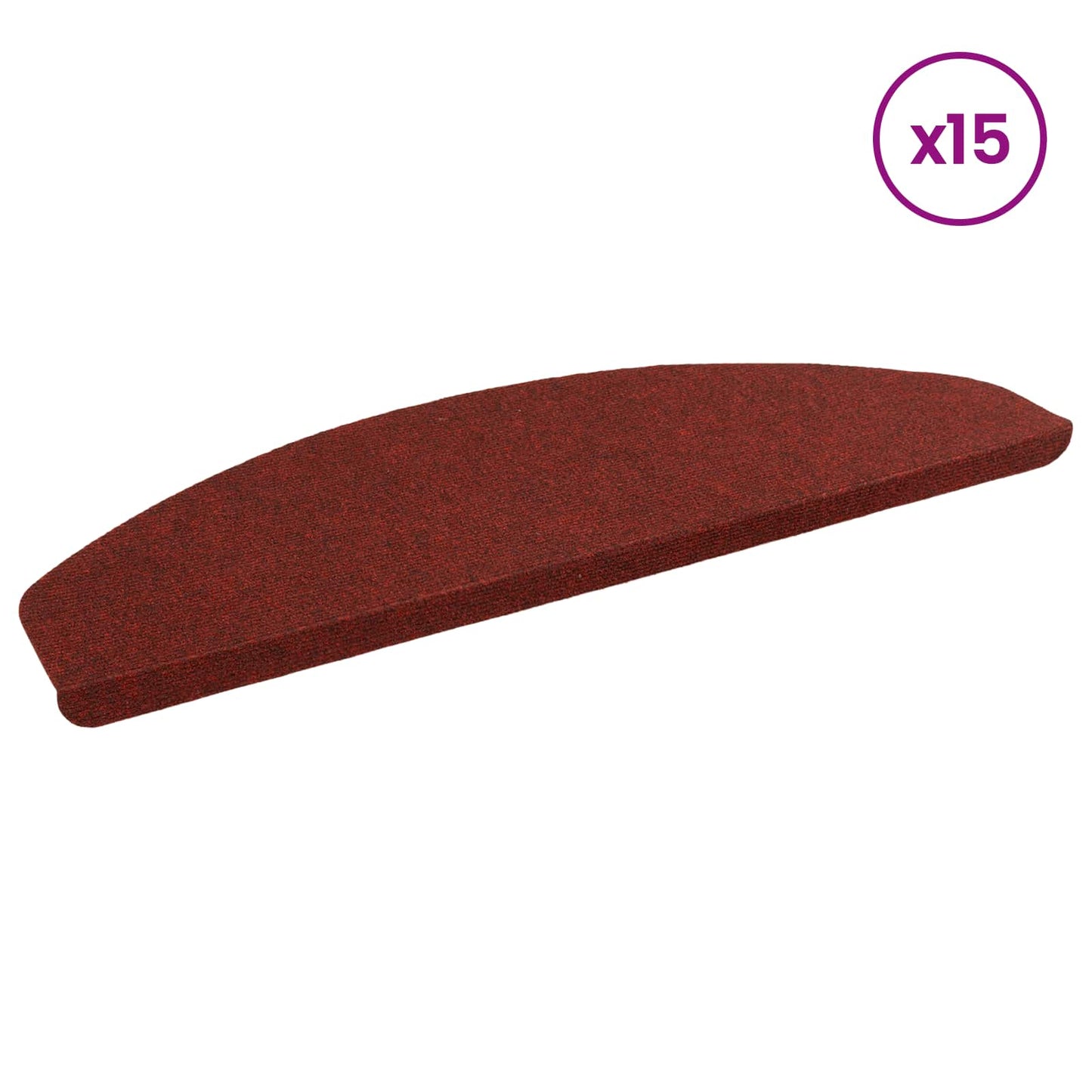 Samolepicí Schodové Rohože 15 Ks 80 X 28 X 3,5 Cm Červená