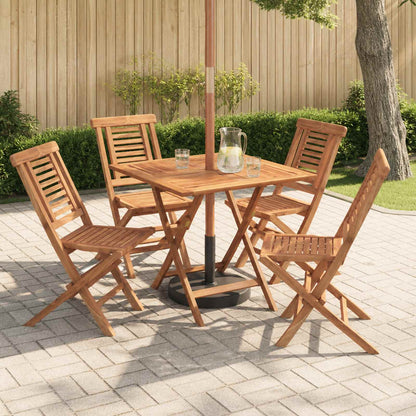 5Dílný Skládací Zahradní Bistro Set Přírodní
