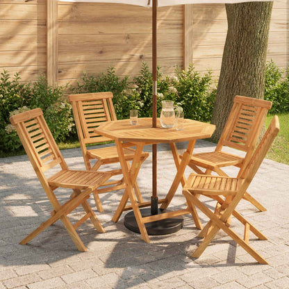 5Dílný Skládací Zahradní Bistro Set Přírodní