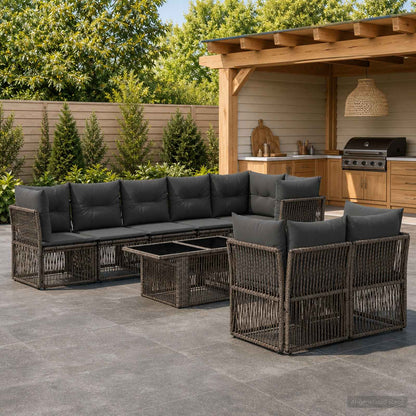 Sada Zahradních Pohovek 8 Ks Polyratan