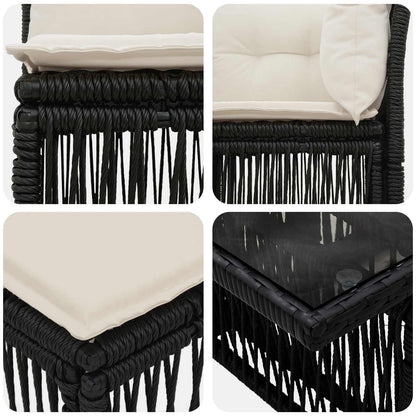 Sada Zahradních Pohovek 9 Ks Polyratan
