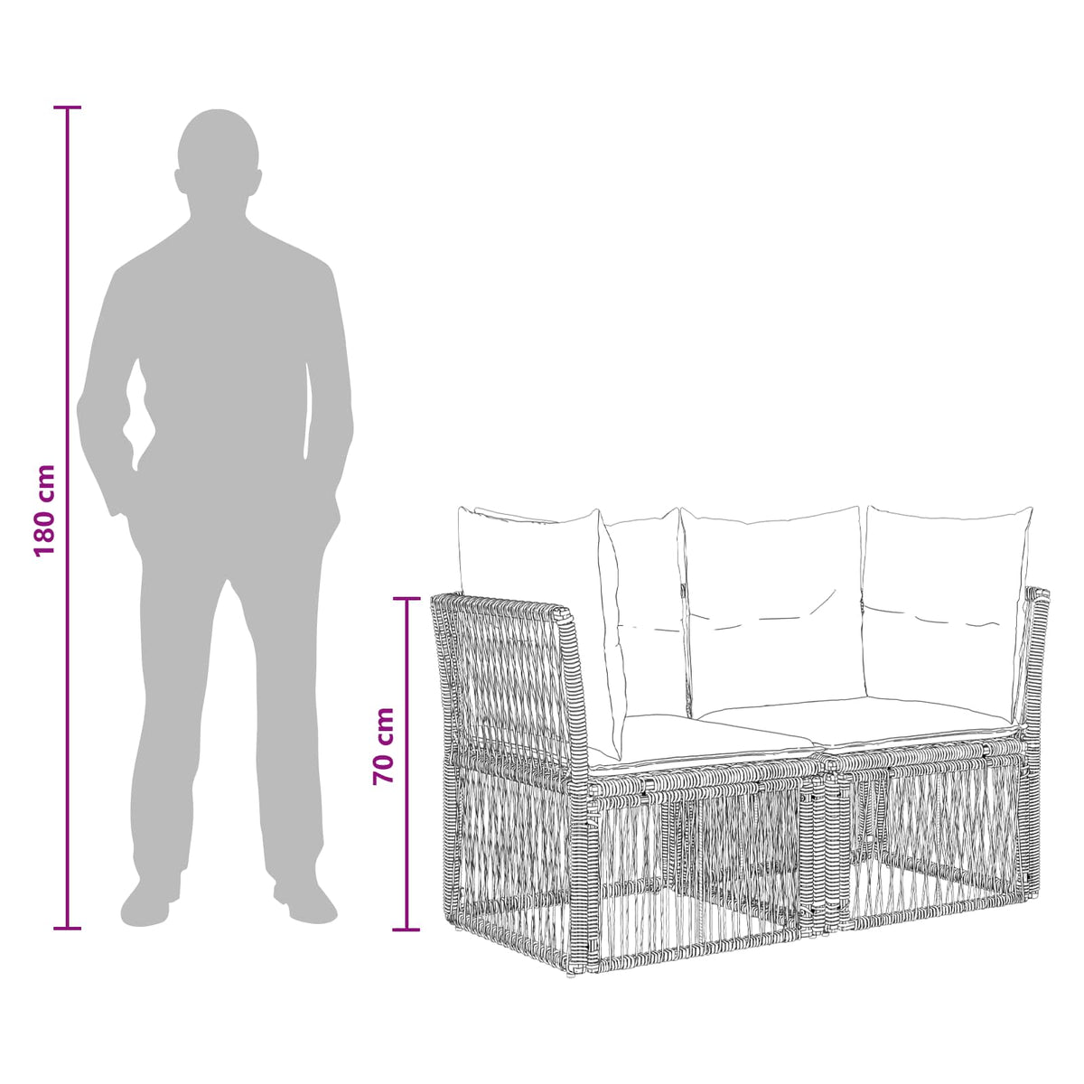 Sada Zahradních Pohovek 14 Ks Polyratan