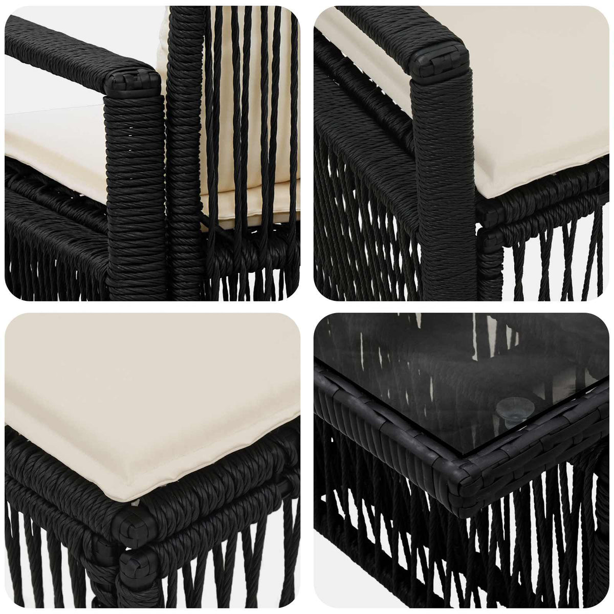Sada Zahradních Pohovek 13 Ks A Krémově Bílá Polyratan