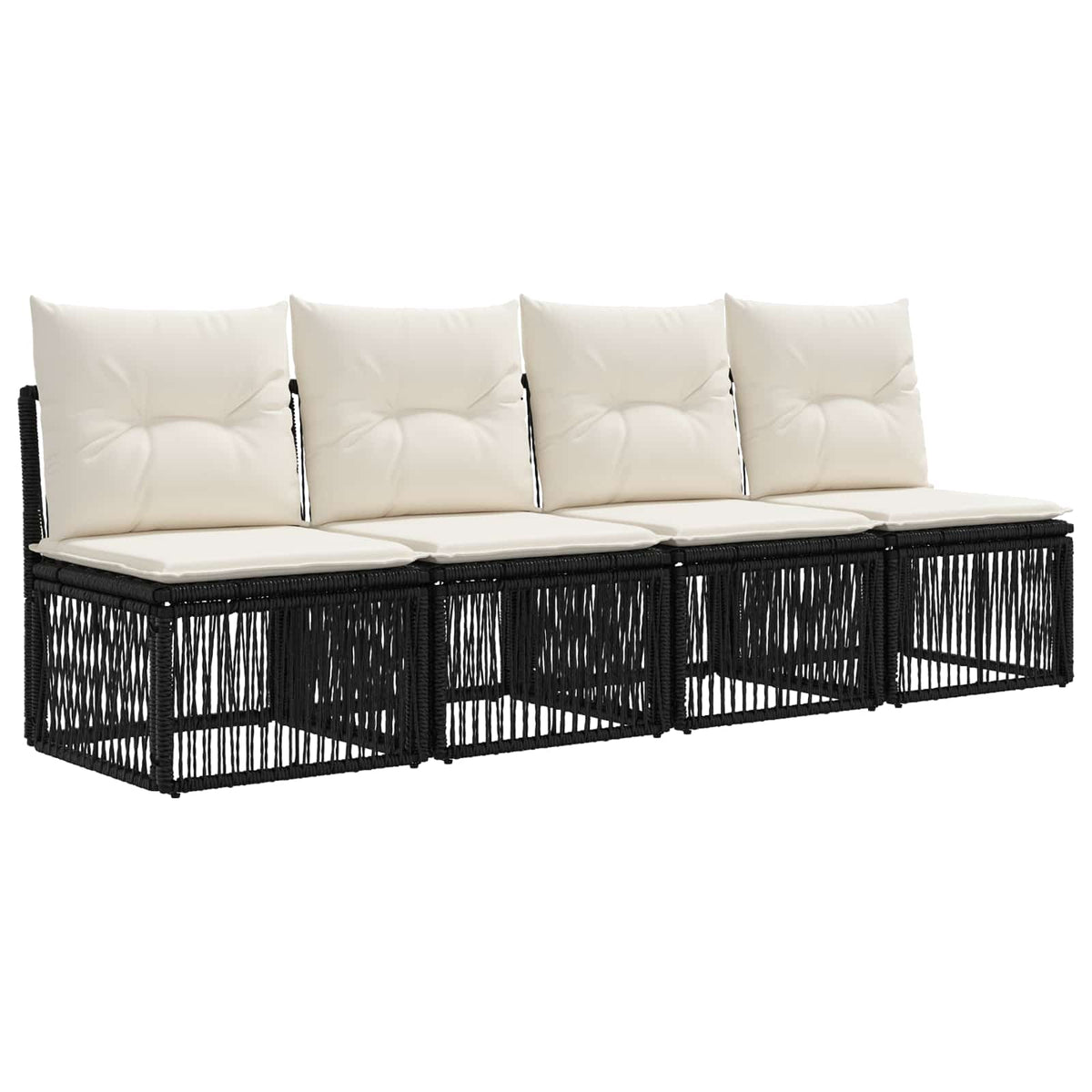 Sada Zahradních Pohovek 10 Ks A Krémově Bílá Polyratan