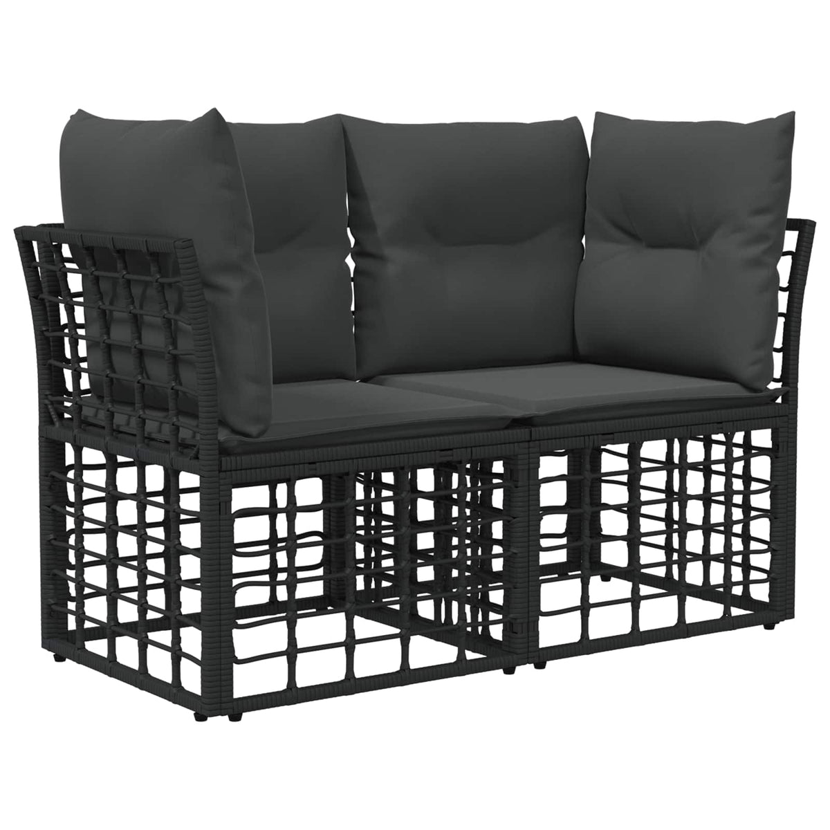 Sada Zahradních Pohovek 14 Ks A Tmavě Šedá Polyratan