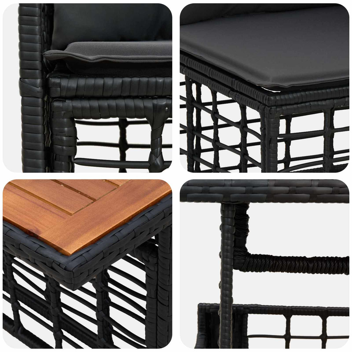 Sada Zahradních Pohovek 13 Ks A Tmavě Šedá Polyratan