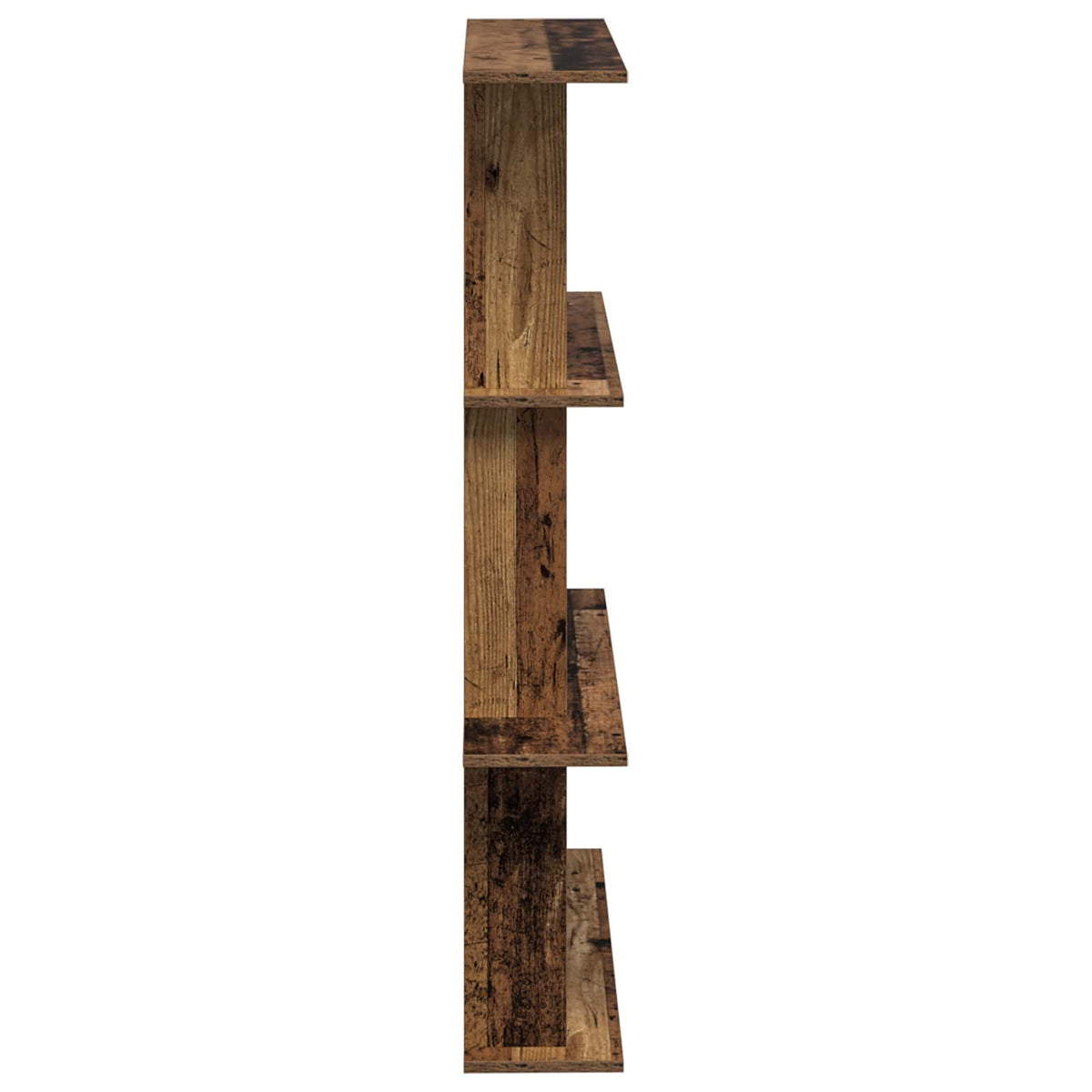Nástěnná Polička Staré Dřevo 100 X 20 X 126 Cm Kompozitní Dřevo