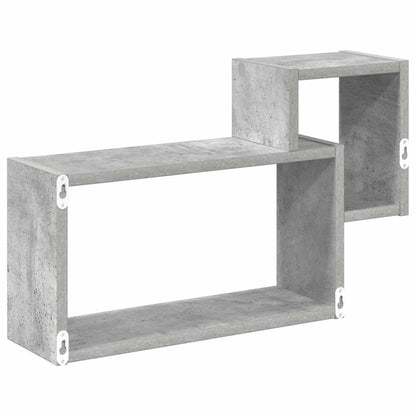 Nástěnná Polička Nástěnná Montáž Betonově Šedá 55 X 15 X 35 Cm