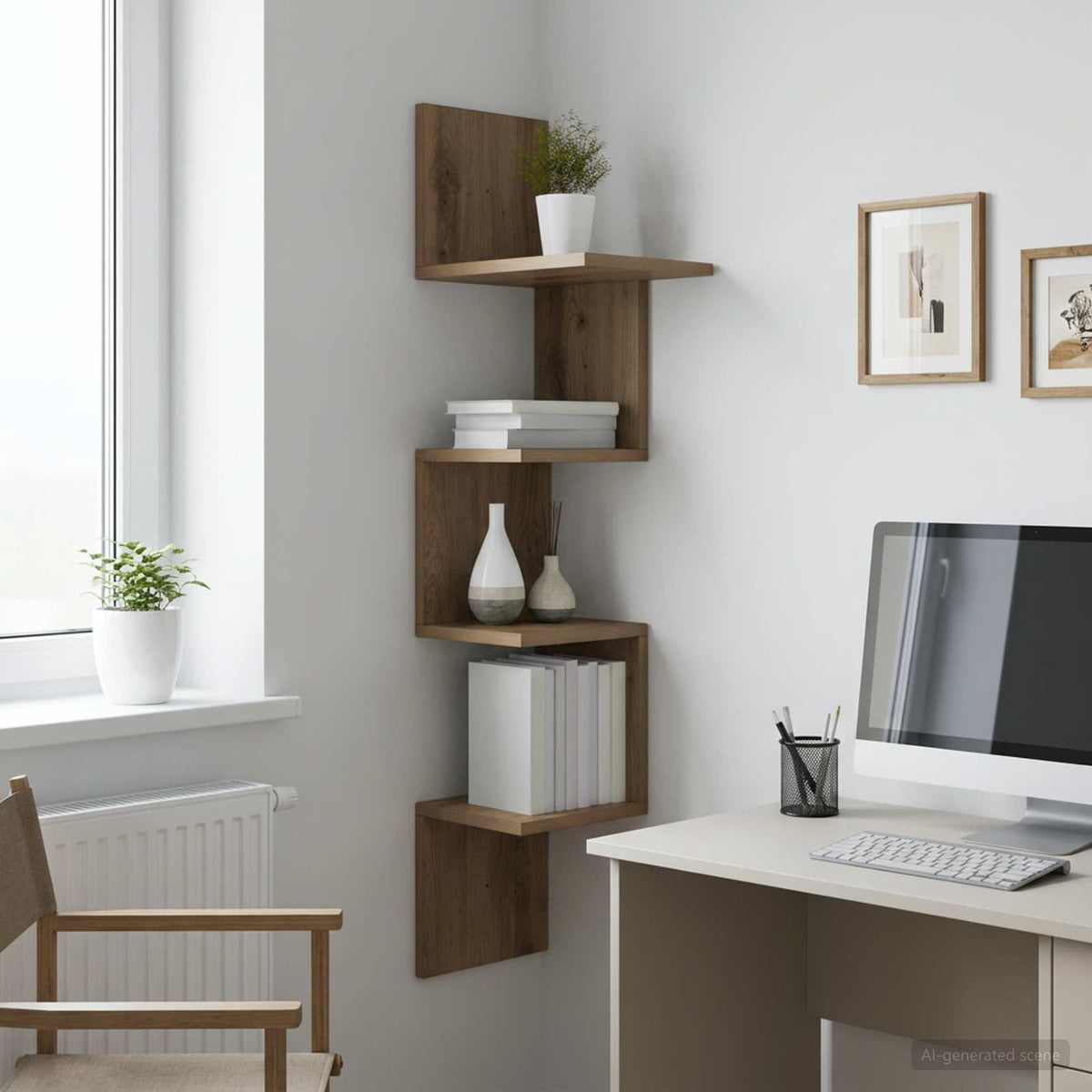 Nástěnná Polička Nástěnná Montáž Dub Artisan 32 X 21 X 107 Cm