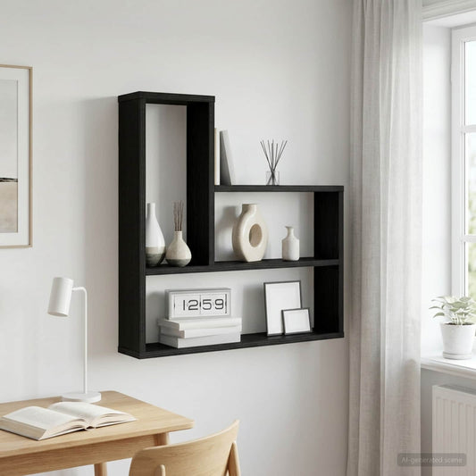 Nástěnná Polička Černý Dub 60 X 11 X 60 Cm Kompozitní Dřevo