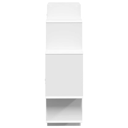 Nástěnná Polička Bílá 90 X 25 X 90 Cm Kompozitní Dřevo